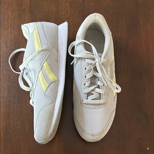 Reebok Light Gray and Soft Yellow Athletic Shoes